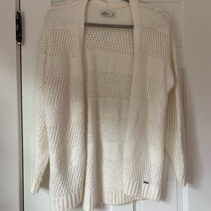 Soft Knit White Cardigan, Hollister, Size Small